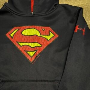 Under Armour Black Hoodie with Superman Logo